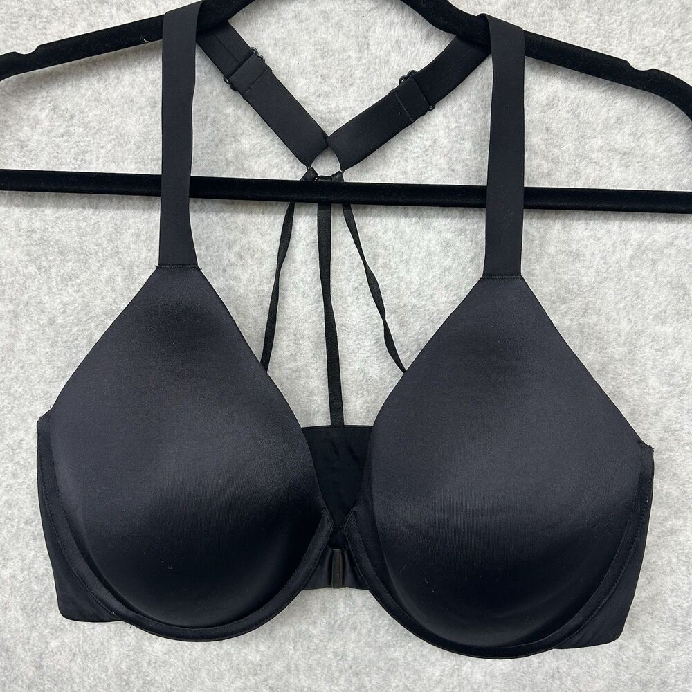 Women's Ambrielle Lightly Lined Full Coverage Black T-Shirt Bra Size 40D